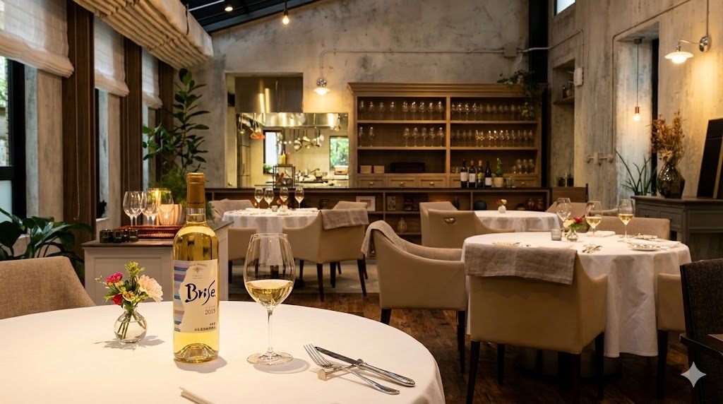 グランメゾン東京店内に置かれたサトウワイナリーのブリーズ