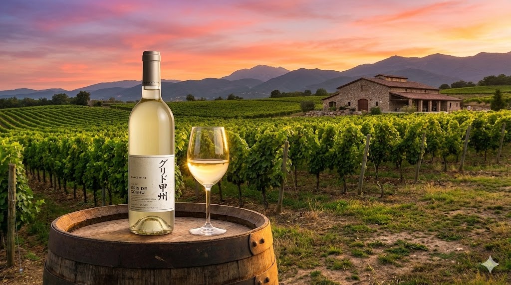 大自然のワイナリーにあるグリド甲州